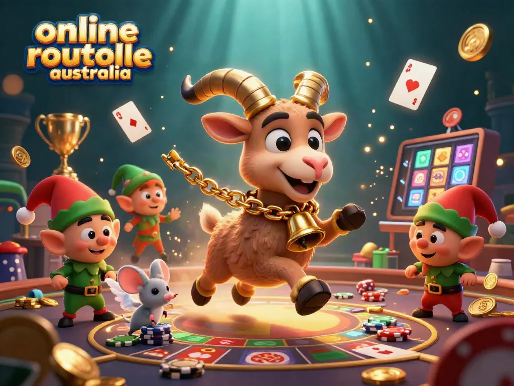 Experience thrilling online roulette australia action in a festive casino scene with engaging characters.