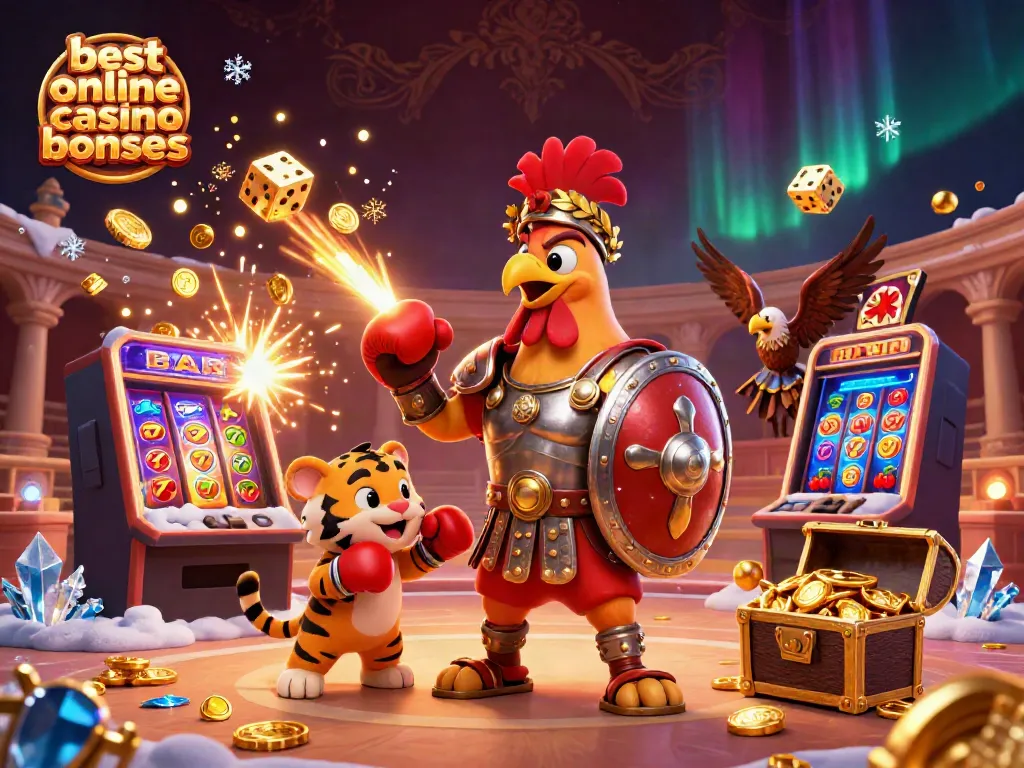 Experience the excitement of the best online casino bonuses with colorful characters and games.